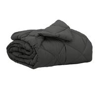 Couette d'été anthracite, 200 x 140 cm, en microfibre, légère, respirante, lavable, pour chambre à coucher, avec garnissage en polyester, douce pour la peau et infroissable