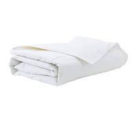 Couette d'été blanche 135 x 200 cm avec garnissage en duvet - Coton respirant - Couette légère pour l'été - Lavable en machine - Design moderne - Couette confortable pour chambre à coucher