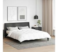 Couette d'été blanche 200 x 220 cm avec garnissage en duvet - Coton respirant - Motif carré - Couette légère pour l'été - Lavable en machine