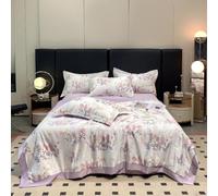 Couette D'été Édredon, Douce et Respirante réversible Couverture en Microfibre- Courtepointe Légère Et Respirante Couvre Lit 2 Personnes Matelassé Lavable en Machine (Début de l'été, 200*230CM)