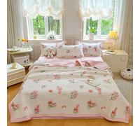 Couette D'été Édredon, Douce et Respirante réversible Couverture en Microfibre- Courtepointe Légère Et Respirante Couvre Lit 2 Personnes Matelassé Lavable en Machine (Milieu de l'été, 200*230CM)
