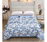 Couette D'été, Imprimé Couvre Lit Réversible 100% Coton Lavé, Couette 1 Personne ou Couette 2 Personne, Couette 200x230cm