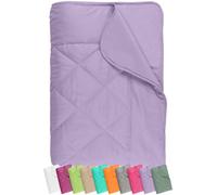 Couette d'été légère Unyqoos® 135 x 200 cm – microfibre douce comme du velours, couleur lilas, rembourrage d'environ 270 g, e Öko-Tex 100, hypoallergénique, lavable jusqu'à 60°C
