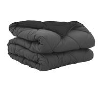 Couette d'été noire anthracite - 200 x 140 cm - En microfibre légère et respirante - Pour chambre à coucher - Lavable - Certifié Oeko-Tex Standard 100 - Idéale pour les nuits chaudes