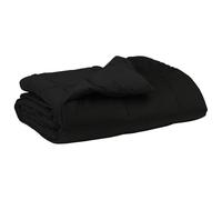 Couette d'été rembourrée, noire, 200 x 220 cm, en microfibre, légère, respirante, pour chambre à coucher, toutes saisons, lavable, adaptée aux personnes allergiques, avec surface douce
