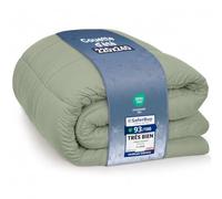 Couette d'été Utopia Bedding, Légère, 220 x 240 cm, 200 g/m², Vert Sauge | Couette Sans Housse Avec Matelassage À Carreaux, Lavable En Machine Pour Une Chaleur Agréable Et Des Nuits Douillettes