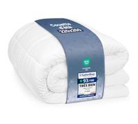 Couette d'été Utopia Bedding, Légère, 220 x 260 cm, 200 g/m², Blanc | Couette Sans Housse Avec Matelassage À Carreaux, Lavable En Machine Pour Une Chaleur Agréable Et Des Nuits Douillettes