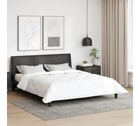 Couette d'hiver blanche 240 x 222 x 5 cm en microfibre de polyester avec rembourrage pour nuits froides Intérieur respirant et lavable Couverture confortable