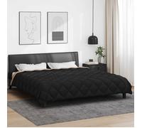 vidaXL Duvet d'hiver Noir et Taupe 240 x 260 cm Microfibre