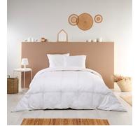 Couette Duvet Naturelle Été Légère 260x240cm - 90% Duvet de Canard - Enveloppe 100% percale de coton - BLEU CALIN