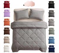 Couette Easy Sleep 2 en 1, La Couette à SéChage Rapide Avec Taies D'Oreiller Pour Toutes Les Saisons, Lavable En Machine, Doux et Confortable Pour La Maison et L'ExtéRieur (Gris clair,135*200cm)
