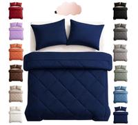 Couette Easy Sleep 2 en 1, La Couette à SéChage Rapide Avec Taies D'Oreiller Pour Toutes Les Saisons, Lavable En Machine, Doux et Confortable Pour La Maison et L'ExtéRieur (Bleu Marine,230*230cm)