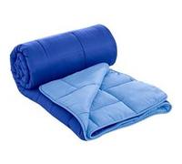 Couette En Microfibre Bicolore 240x200cm bleu Herzberg HG2420BCO-BLUE Bleu G