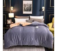 Couette en microfibre respirante super confortable, noyau de couette rempli de velours peluche, couette chaude réversible pour toutes les saisons, couverture moelleuse en cachemire d'agneau pour grand