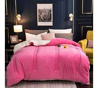 Couette en microfibre respirante super confortable, noyau de couette rempli de velours peluche, couette chaude réversible pour toutes les saisons, couverture moelleuse en cachemire d'agneau pour grand