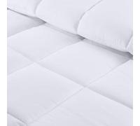 Couette en microfibre Unyqoos® extra grande, 220 x 230 cm – garnissage de haute qualité de 350 g, coutures matelassées et 4 attaches d'angle, idéale pour l'automne/l'hiver