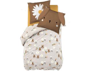 Couette enfant - DOULITO - Lapin - 140x200 cm - Tempérée - Beige