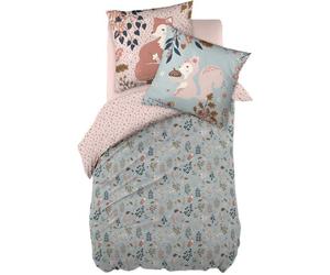 Couette enfant - Forêt - 140x200 cm - Imprimée - Rose - Confortable et design