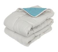 Couette été 140x200 cm COCOON BICOLORE Lac/Galet garnissage fibre polyester 200 g/m2