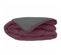 Couette été 140x200 cm COCOON BICOLORE Prune/Gris garnissage fibre polyester 200 g/m2