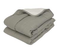 Couette été 140x200 cm COCOON BICOLORE Taupe/Lin garnissage fibre polyester 200 g/m2