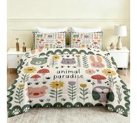 Couette Été 160x200 Animaux Kawaii Couette sans Housse Champignon Floral