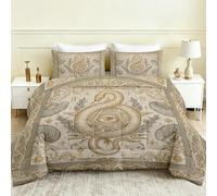 Couette Été 160x200 Bohème Vintage Couette sans Housse Serpent Gothique