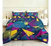 Couette Été 160x200 Géométrique Abstraite Couette sans Housse Rétro Coloré