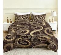 Couette Été 160x200 Serpent Gothique Couette sans Housse Imprimée Marron