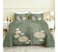 Couette Été 160x200 Vert Couette sans Housse Milieu du Siècle Bohème
