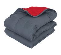 Couette été 240x220 cm COCOON BICOLORE Gris/Rouge garnissage fibre polyester 200 g/m2