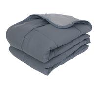 Couette été 260x240 cm COCOON BICOLORE Acier/Argent garnissage fibre polyester 200 g/m2