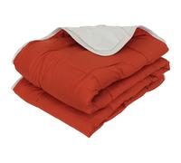 Couette été 260x240 cm COCOON BICOLORE Gingembre/Galet garnissage fibre polyester 200 g/m2