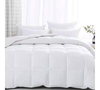 Couette Été 90% Duvet 130 g/m² 220x240 - Percale 100% Coton 91 Fils | Ultra légère & gonflante • Thermorégulatrice • Douce & respirante • Jumelable • Lavable 40°C • Fabrication française