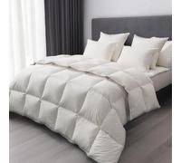 Couette été Naturelle 130 g/m² - Fabrication française - 90% Duvet de Canard Neuf - Légère, gonflante et Respirante - Jumelable