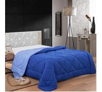 Couette - HERZBERG - HG2420BCO-BLUE - 240x200cm - Microfibre - Bicolore Bleu