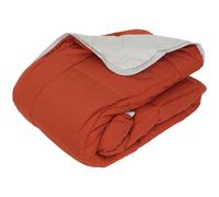 Couette hiver 140x200 cm COCOON BICOLORE Gingembre/Galet garnissage fibre polyester 400 g/m2