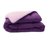 Couette hiver 160x220 cm COCOON BICOLORE Prune/Parme garnissage fibre polyester 400 g/m2
