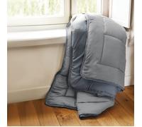 Couette hiver 200x200 cm COCOON BICOLORE Acier/Argent garnissage fibre polyester 400g/m2