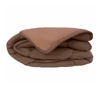 Couette hiver 200x200 cm COCOON BICOLORE Chocolat/Moka garnissage fibre polyester 400 g/m2