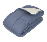 Couette hiver 200x200 cm COCOON BICOLORE Petrole/Mastic garnissage fibre polyester 400 g/m2