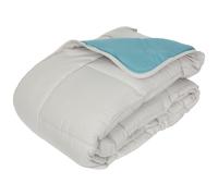 Couette hiver 240x220 cm COCOON BICOLORE Lac/Galet garnissage fibre polyester 400 g/m2