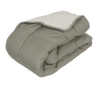 Couette hiver 240x220 cm COCOON BICOLORE Taupe/Lin garnissage fibre polyester 400 g/m2
