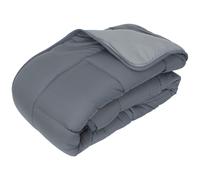 Couette hiver 260x240 cm COCOON BICOLORE Acier/Argent garnissage fibre polyester 400 g/m2