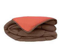 Couette hiver 260x240 cm COCOON BICOLORE Chocolat/Corail garnissage fibre polyester 400 g/m2