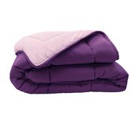 Couette hiver 260x240 cm COCOON BICOLORE Prune/Parme garnissage fibre polyester 400 g/m2