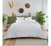 Couette Hôtel Très Chaude 140x200cm pour Lit 90x190cm - Gonflante - 500g/m2 - Enveloppe 100% coton qualité percale - BLEU CALIN