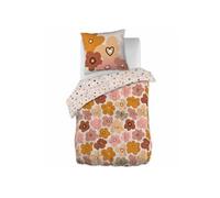 Couette imprimée 140x200cm + 1 taie d'oreiller 63x63cmcoton motif floral seventies - BARBAFLEUR -
