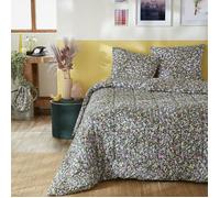 Couette imprimée 240x260 cm avec taies Coton Myosotis