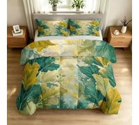 Couette Imprimée 240x260 Usine Duvet 2 Personnes 4 Saisons | Fleurs à L'aquarelle Douce Couette sans Housse Lavable avec 2 Taie d'oreiller Decoration Chambre